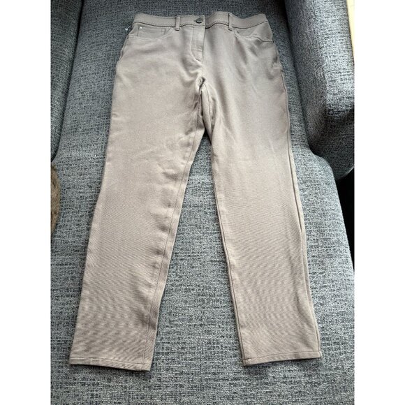 So Slimming By Chicos Womens Taupe Pants Size 1 Short Stretch Casual - Picture 1 of 8